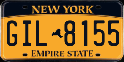 NY license plate GIL8155