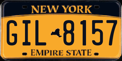 NY license plate GIL8157