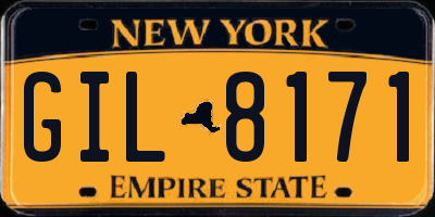 NY license plate GIL8171