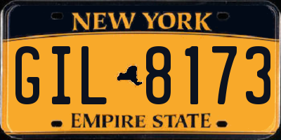 NY license plate GIL8173