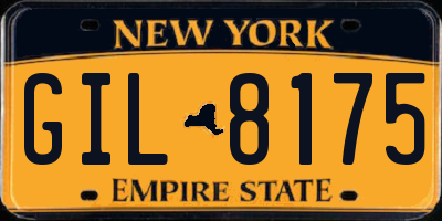NY license plate GIL8175