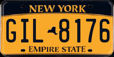 NY license plate GIL8176