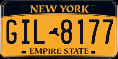 NY license plate GIL8177