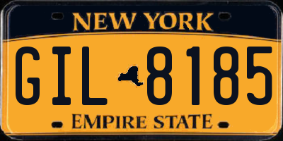 NY license plate GIL8185