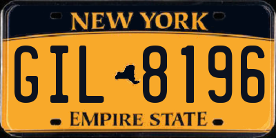 NY license plate GIL8196
