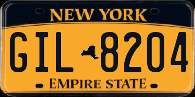 NY license plate GIL8204