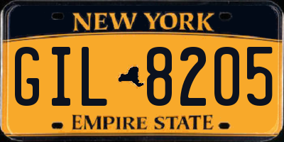 NY license plate GIL8205