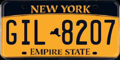 NY license plate GIL8207