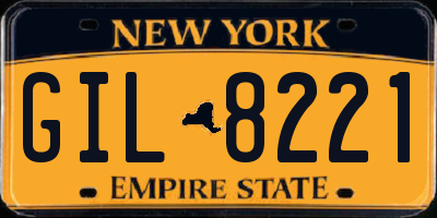 NY license plate GIL8221