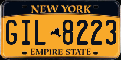 NY license plate GIL8223