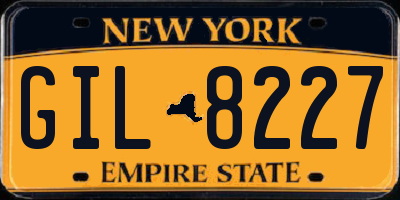 NY license plate GIL8227