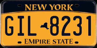 NY license plate GIL8231