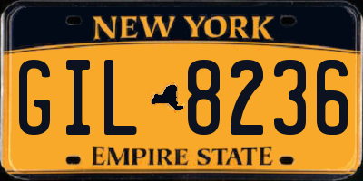 NY license plate GIL8236