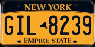 NY license plate GIL8239