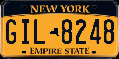 NY license plate GIL8248