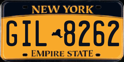 NY license plate GIL8262