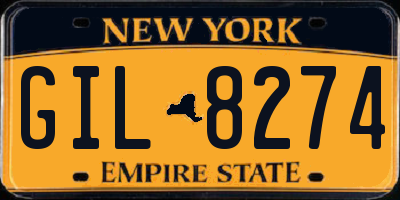 NY license plate GIL8274