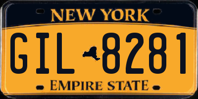 NY license plate GIL8281