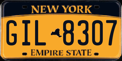 NY license plate GIL8307