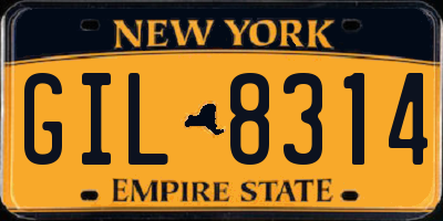 NY license plate GIL8314