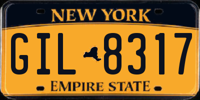 NY license plate GIL8317