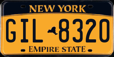 NY license plate GIL8320