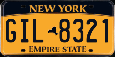 NY license plate GIL8321