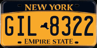 NY license plate GIL8322