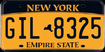 NY license plate GIL8325