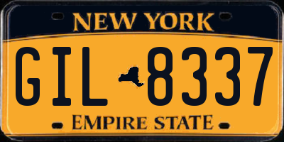 NY license plate GIL8337