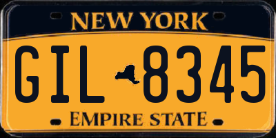 NY license plate GIL8345