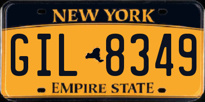 NY license plate GIL8349