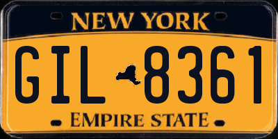 NY license plate GIL8361