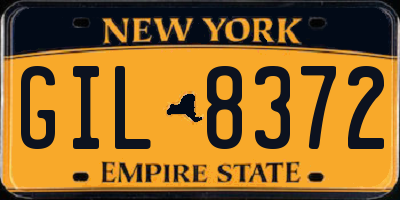 NY license plate GIL8372