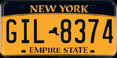 NY license plate GIL8374