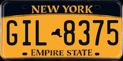 NY license plate GIL8375