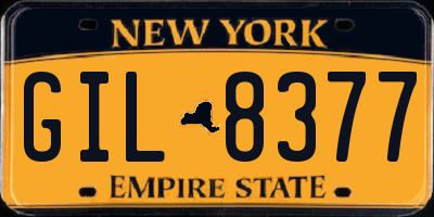 NY license plate GIL8377