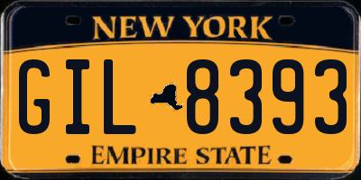 NY license plate GIL8393