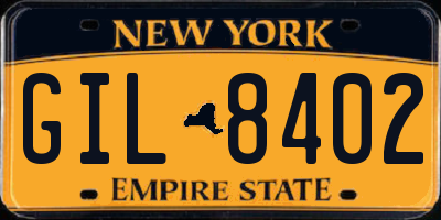 NY license plate GIL8402