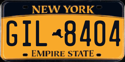 NY license plate GIL8404