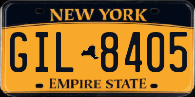 NY license plate GIL8405
