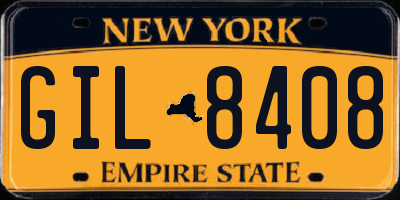 NY license plate GIL8408