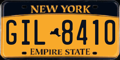 NY license plate GIL8410