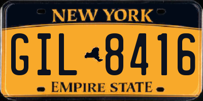 NY license plate GIL8416