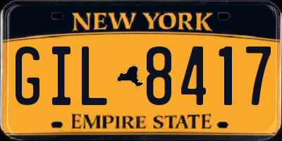 NY license plate GIL8417