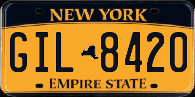 NY license plate GIL8420
