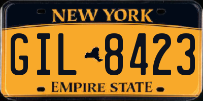 NY license plate GIL8423