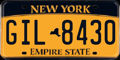 NY license plate GIL8430