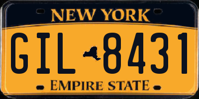 NY license plate GIL8431