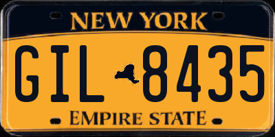 NY license plate GIL8435
